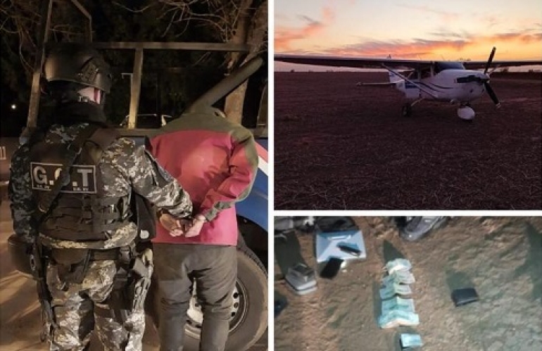 Dos extranjeros detenidos con 30 mil dólares tras el hallazgo de una avioneta abandonada