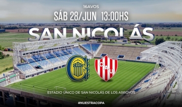 Rosario Central enfrenta a Unión en San Nicolás por un lugar en octavos de final