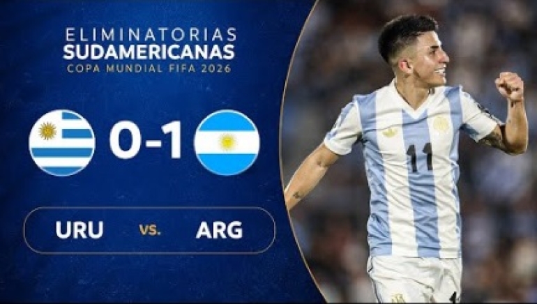 Con un golazo de Almada, Argentina le ganó a Uruguay y quedó a un paso del Mundial