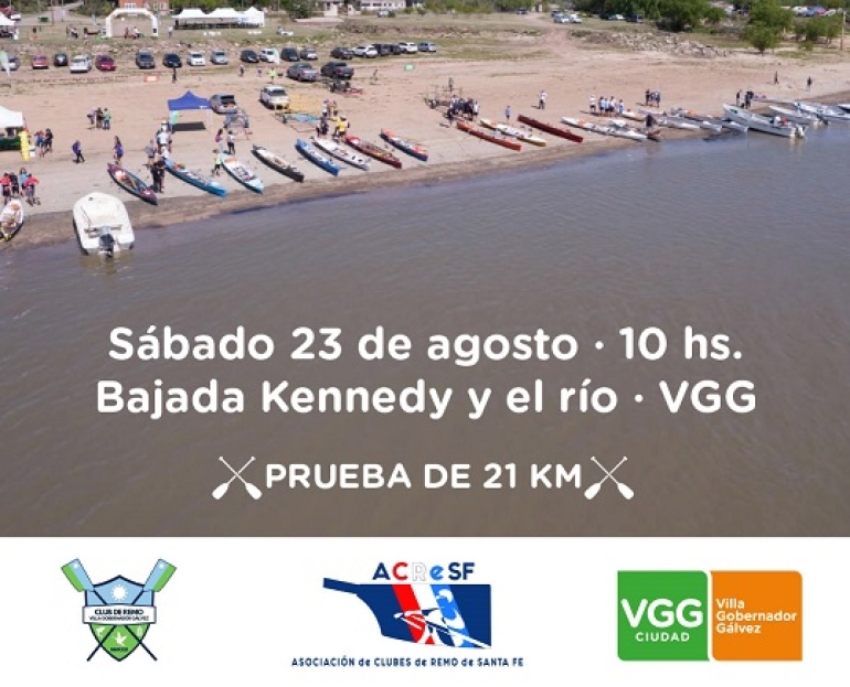 VILLA GOBERNADOR GÁLVEZ SERÁ NUEVAMENTE SEDE DE UNA TRAVESÍA DE REMO A NIVEL REGIONAL