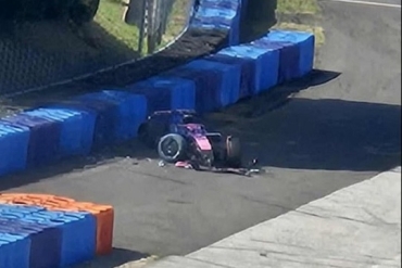 Franco Colapinto se accidentó durante una prueba en Hungría y destrozó el auto