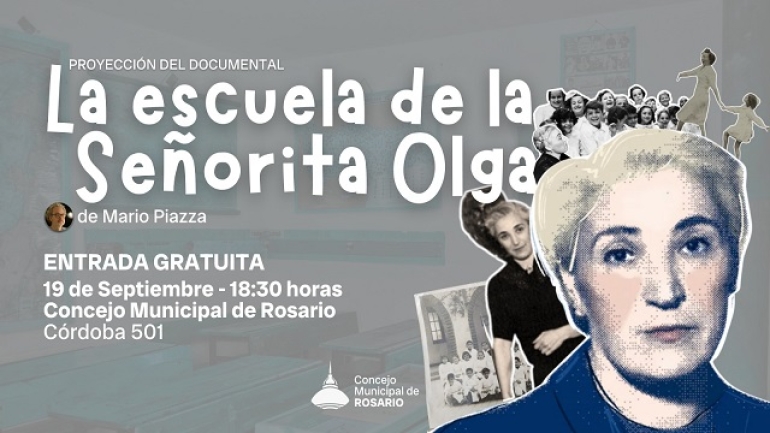 "La escuela de la Señorita Olga": el Concejo Municipal de Rosario proyecta un film en homenaje
