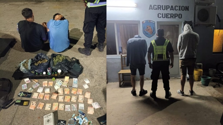 Dos rosarinos con un kilo marihuana en autopista