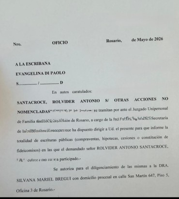 Ruta del dinero Blue en Funes: Citan a la escribana del Roly