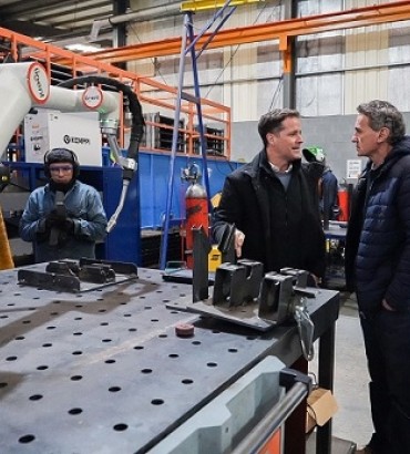 Katopodis visitó Rosario y defendió la industria nacional, las cooperativas y la obra pública