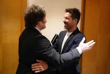 Javier Milei se encontró con el Cholo Simeone en Madrid