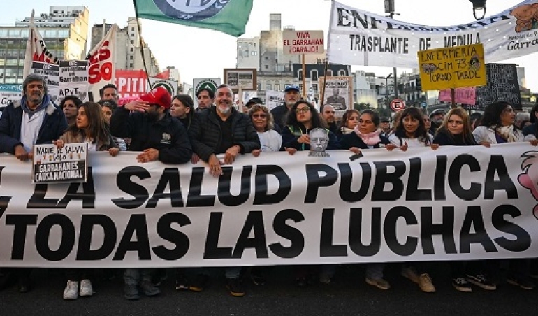 Los gremios de Rosario participan de la Marcha Nacional por la Salud