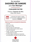 Solidaridad: Llamado a dadores de sangre