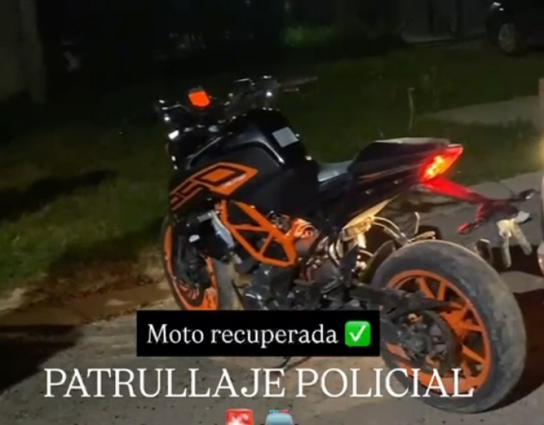 Personal policial de Roldán colaboró  Carcaraña para la recuperación de una moto sustraída en Las Parejas