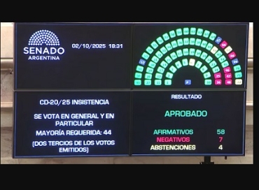 El Senado ratificó las leyes de emergencia pediátrica y de financiamiento universitario