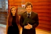 El presidente Javier Milei junto a la ingeniera biom&eacute;dica y aspirante a astronauta, Noel de Castro