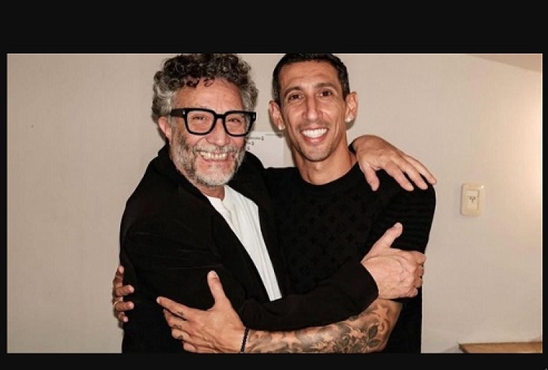 El concierto de Fito Páez contó con la presencia de Di María Ángel