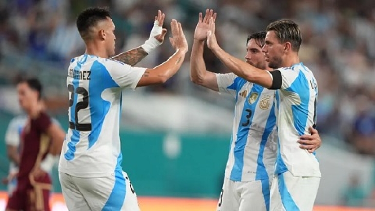 La Selección Argentina venció 1a 0 a Venezuela sin Messi en su primer amistoso de la gira por Estados Unidos