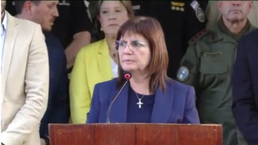 Patricia Bullrich: Es "histórico" el Plan Bandera en Rosario y tenemos al 90% de la banda que filmó el video"