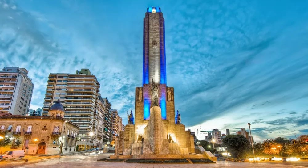 Vista nocturna de Rosario